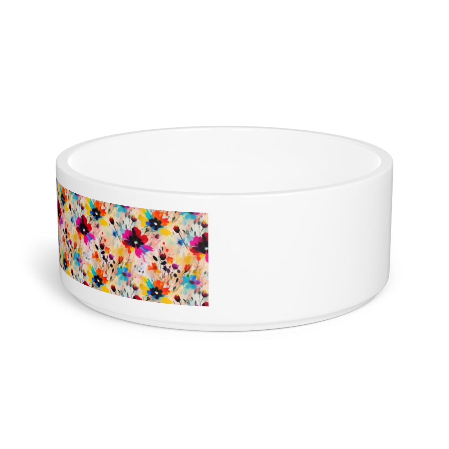 Wildflower Confetti in Watercolor Bloom - Pet Bowl
