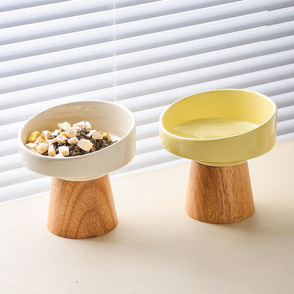 Cat Ceramic Bowl Puppy Dogs Food Water Dish Bowls Pet Elevated Canned Snacks Dining Plate Cats Small Dogs Feeding Supplies