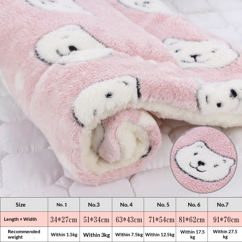 Thickened Pet Mat For Autumn And Winter Warmth