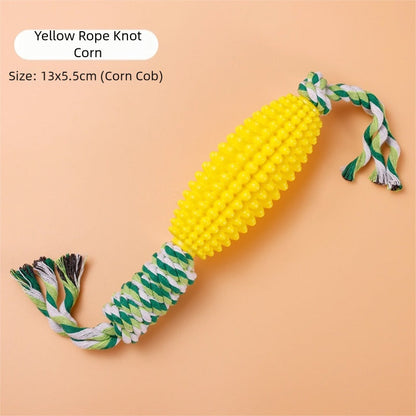 Pet Toy Corn Ball Knot Teething Toys, Large And Small Dog Teeth Cleaning, Biting And Boring Knot Dog Toys