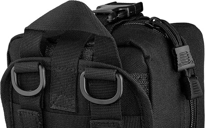 Scherber Premium IFAK Kit Trauma Pack | HSA/FSA Approved | Fully Stocked MOLLE Pouch w/CAT Tourniquet, HyFin Chest Seal, & Israeli Bandage | Trauma Kit for Gunshot, Bleeding, Major Wound Care (Black)