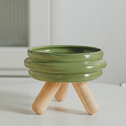 Gulu Bowl Pet Food Bowl Water Bowl Cat Ceramic Color