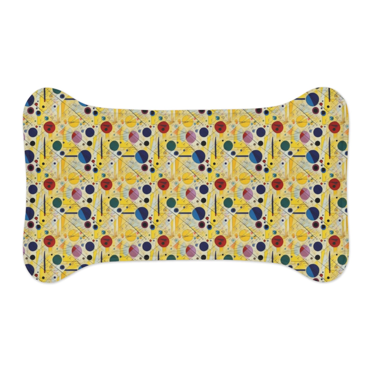 Sunlit Geometry: Orbits and Lines in Repeating Motion - Pet Feeding Mat Pet Ze
