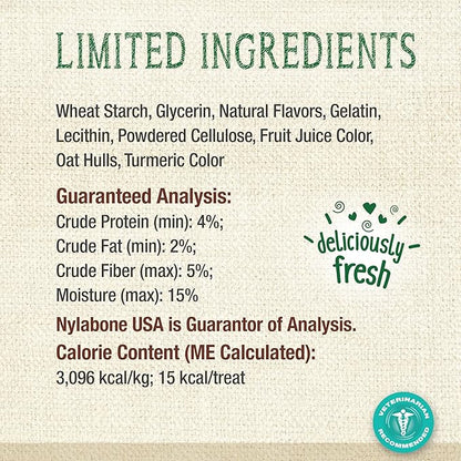 Nylabone Nutri Dent Dog Dental Chews - Natural Dog Teeth Cleaning & Breath Freshener - Dental Treats for Dogs - Fresh Breath Flavor, Mini (32 Count)