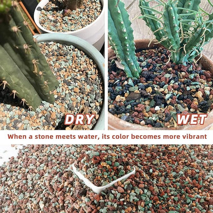 2.4lb Mix Horticultural Lava Rock Pebbles Pumice Potting Soil Amendment Succulent Cactus Bonsai Gritty Rock Decorative Gravel Plant Drainage Volcanic Rock for Aquarium Fairy Gardening Top Dressing