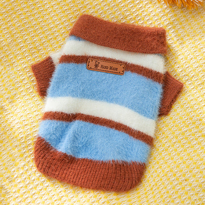 Little Dog Clothes For Autumn And Winter, Small Dog For Winter Warmth, Teddy Bichon Frise POLO Collar Pet Winter Two-legged Sweater