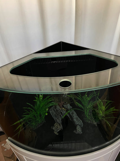 66 gallon GLASS corner bow front aquarium fish tank set NEW!