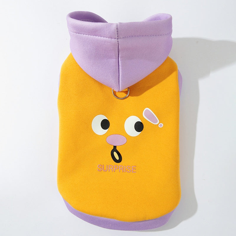 Autumn And Winter Korean Version New Dog Cute Cartoon Little Bear Sportswear Cat Teddy Pet Clothing