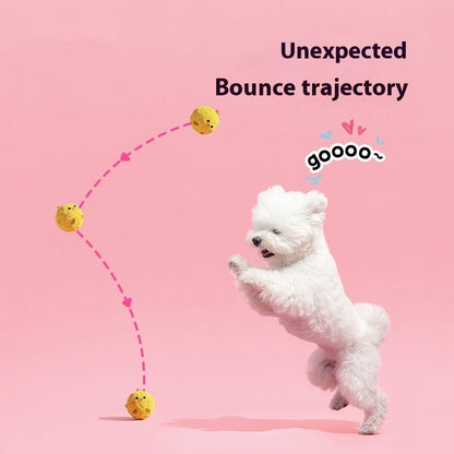 Dog Cartoon Acanthosphere Sounding Toy Pet Molar Teeth Cleaning