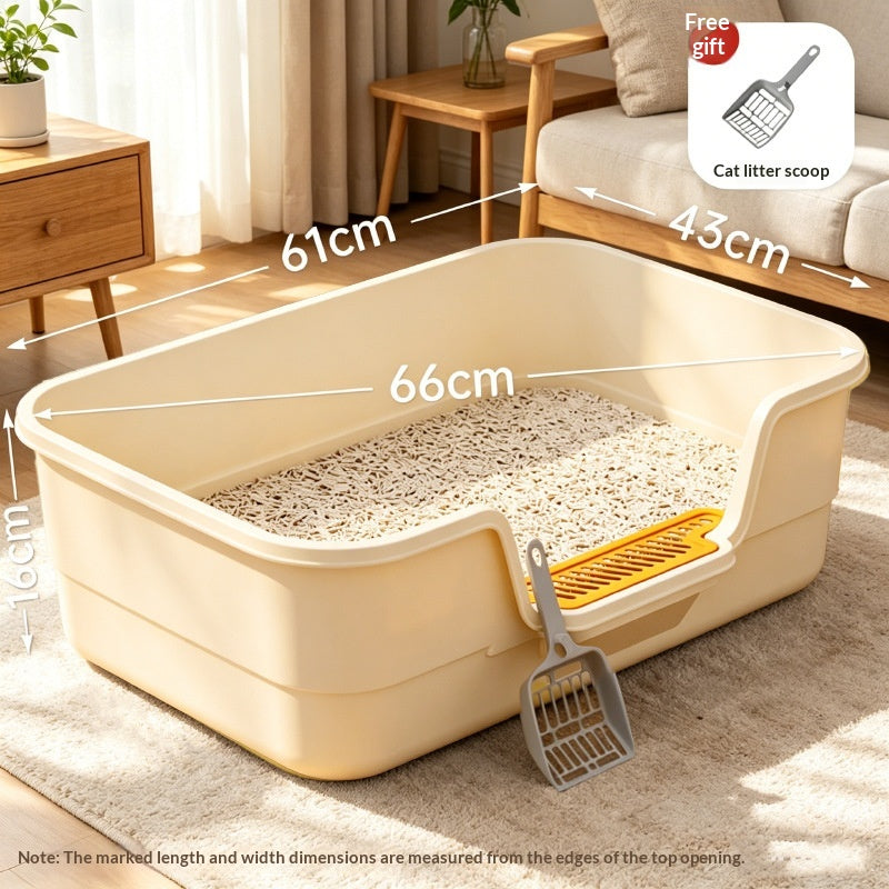 Semi-Enclosed Anti-Splash Cat Litter Box