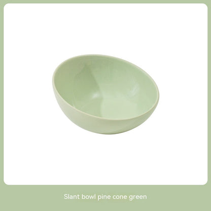 Ceramic Bevel Beveled Bowl Pet Cat Bowl
