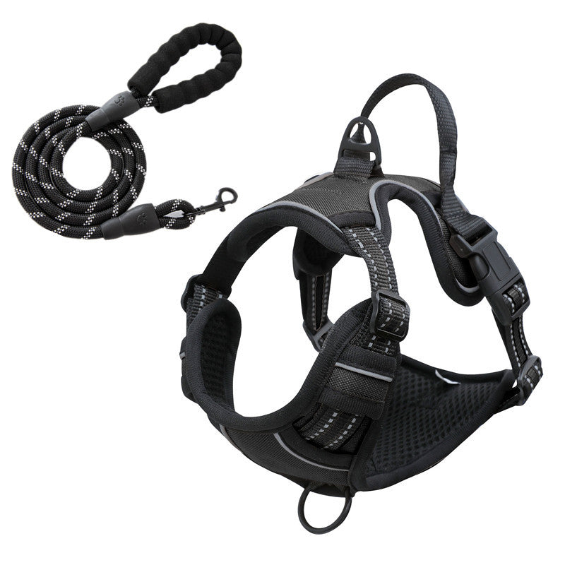 Vest-style Reflective And Breathable Chest-strap Leash