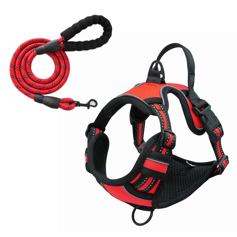 Vest-style Reflective And Breathable Chest-strap Leash