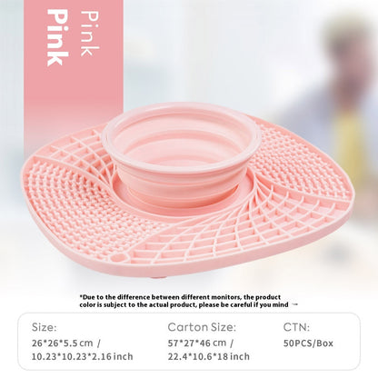 Folding Dog Pet Silicone Snack Placemat