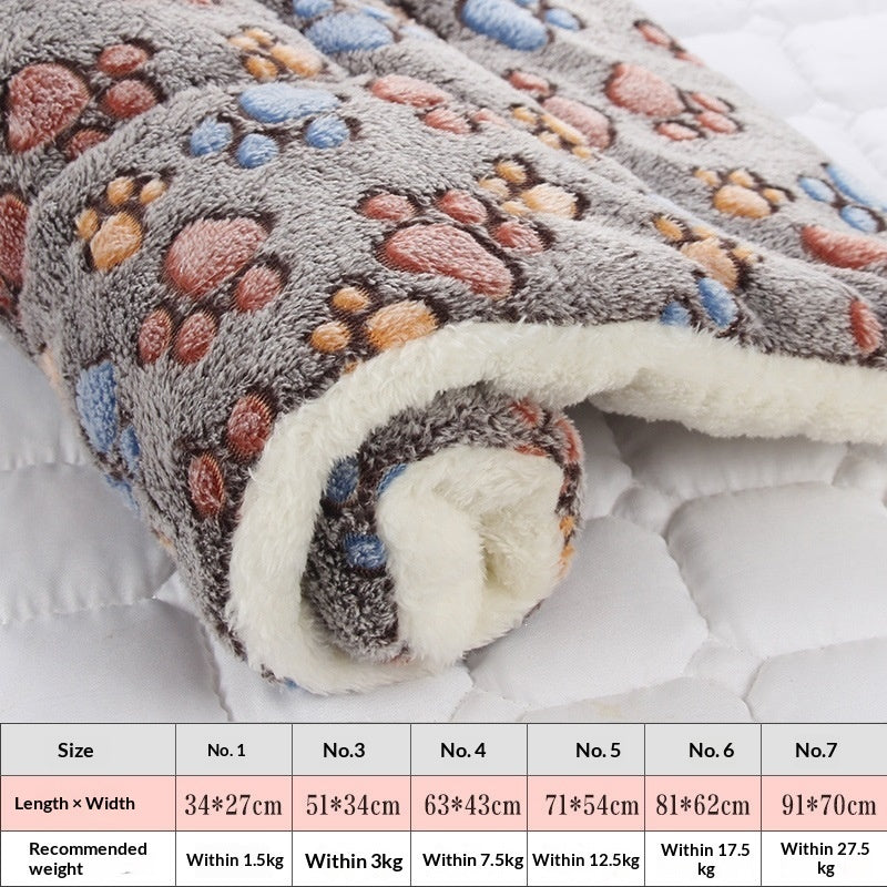 Thickened Pet Mat For Autumn And Winter Warmth