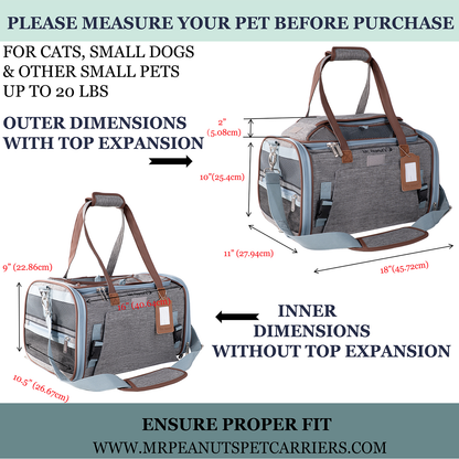 Mr. Peanut's Gold Series Expandable V3.0 Pet Carrier - Updated Model Landing 9/15