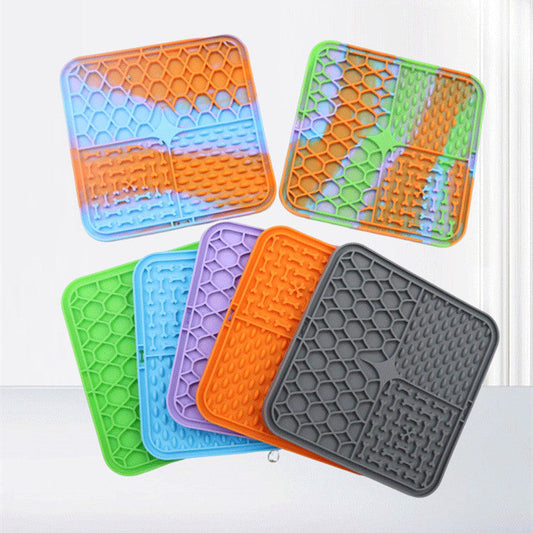 Silicone Pet Slow Food Tableware Bowl Suction Cup Dog Mat