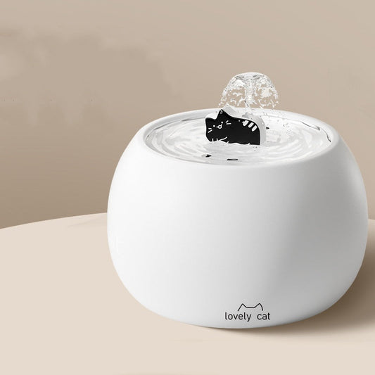 Cartoon Kitty Pet Ceramic Water Fountain