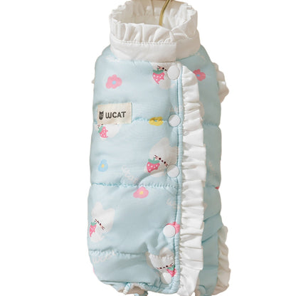 Cute Style Four-legged Fleece Undergarment For Dogs In Autumn And Winter, Warm Pet Clothing For Small Dogs, Puppies And Cats