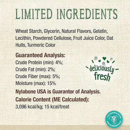 Nylabone Nutri Dent Dog Dental Chews - Natural Dog Teeth Cleaning & Breath Freshener - Dental Treats for Dogs - Fresh Breath Flavor, Mini (160 Count)