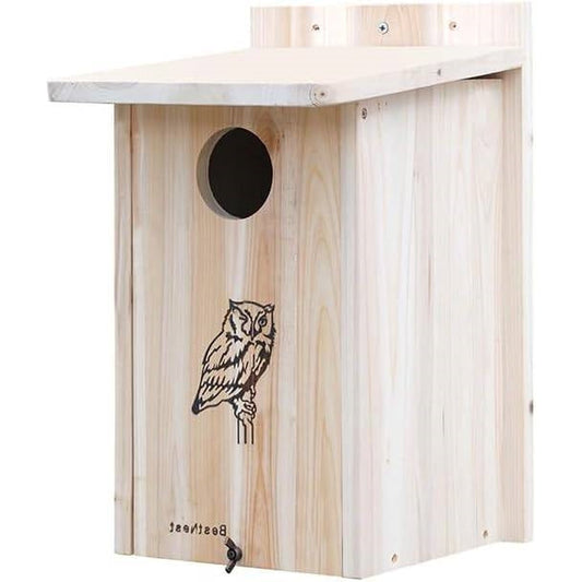 Sturdy Wood Bird House for Owls and Kestrels