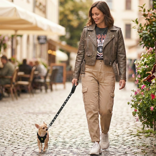 Black Dog Leash by EcoBark - Comfort Grip Padded Leash - 5ft for Small and Medium Dogs