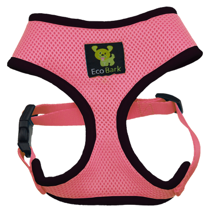 EcoBark Bubblegum Pink Dog Harness - Over-the-Head Dog Vest Halter for Small to Medium Dogs and Puppies
