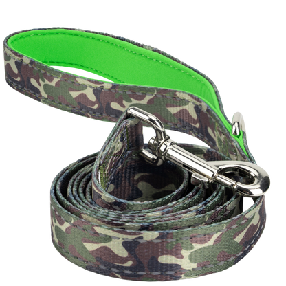 EcoBark Camo Dog Leash- Comfort Grip Padded Leash - 4ft, 5ft, and 6ft for Small and Medium Dogs