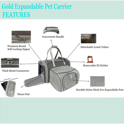 Mr. Peanut's Gold Series Big Apple XL Expandable Pet Carrier V3.0