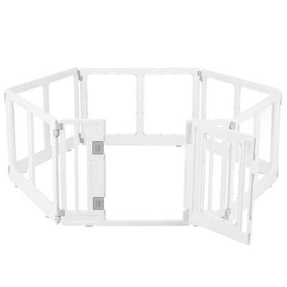 Clear Plastic Dog Playpen with Door - 8 Panel