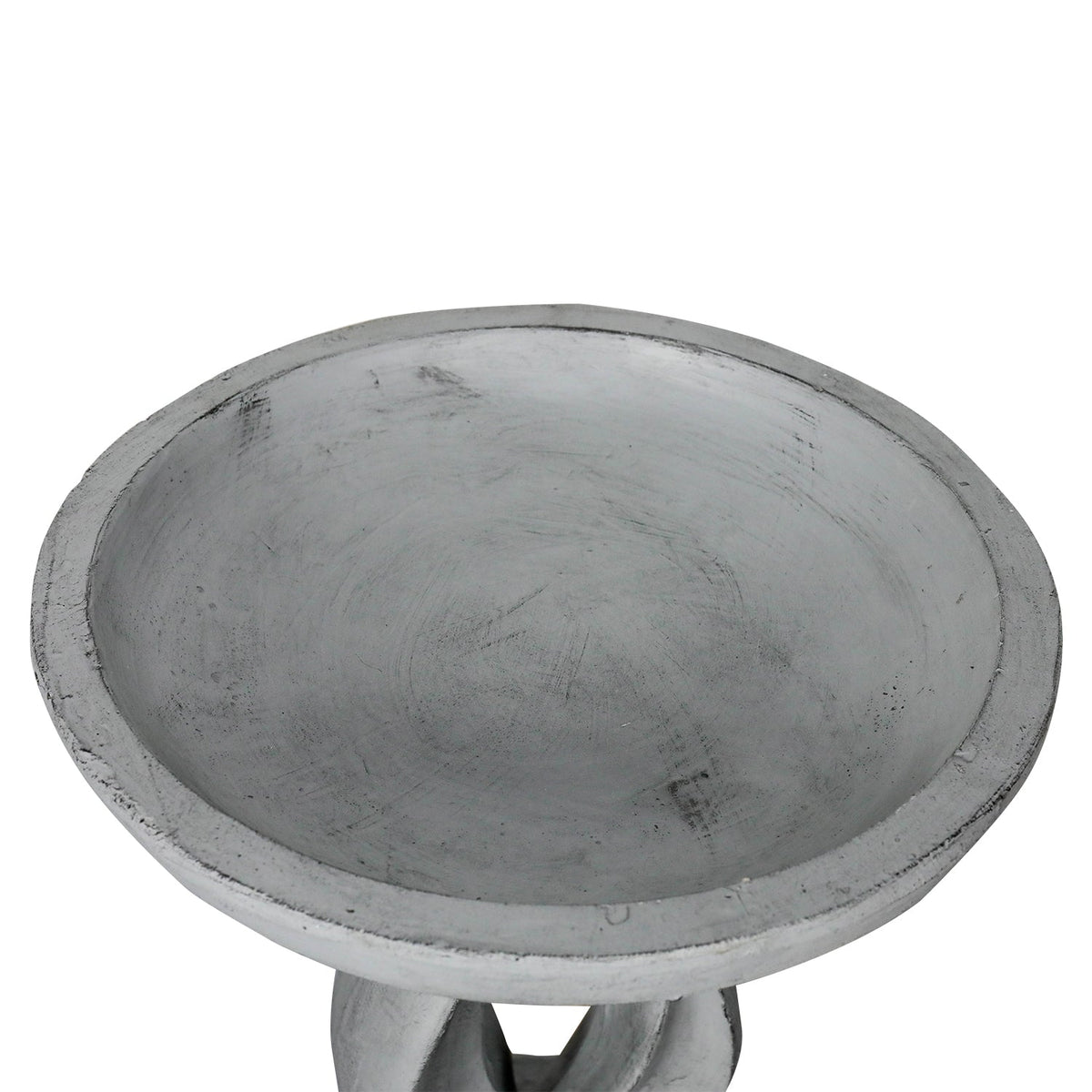 Concrete Bird Bath Contemporary Twin Cutout 22 Inch