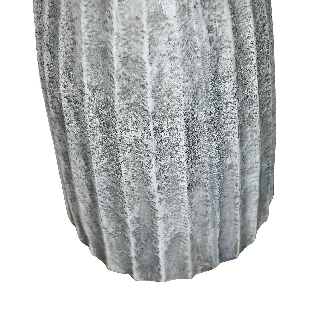 Concrete Bird Bath for Garden Fluted Flare 24 Inch