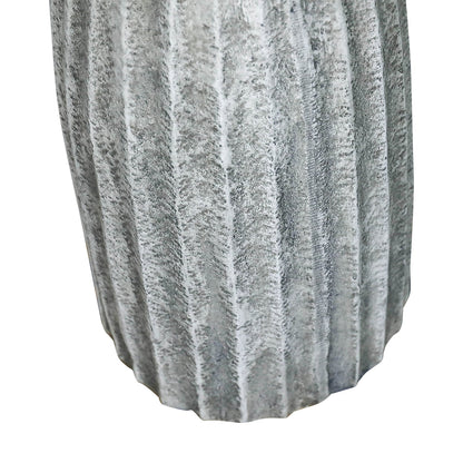 Concrete Bird Bath for Garden Fluted Flare 24 Inch