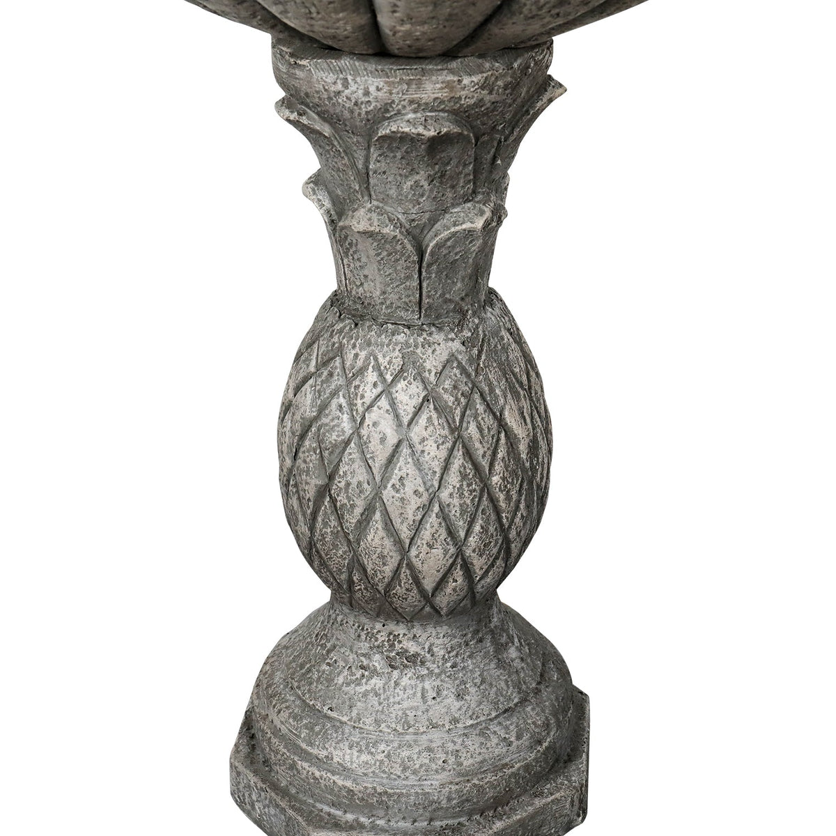 Concrete Pineapple Bird Bath Classical Pedestal 24 Inch