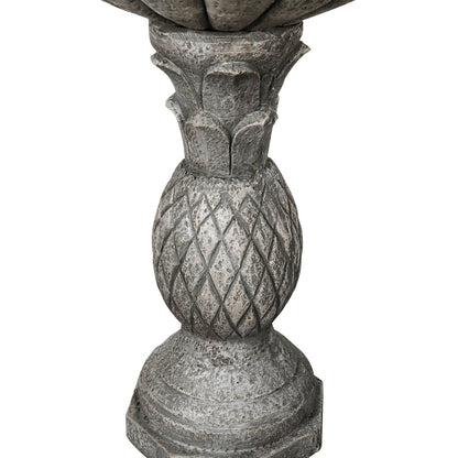 Concrete Pineapple Bird Bath Classical Pedestal 24 Inch