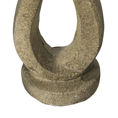 Concrete Contemporary Bird Bath Open Loop 22 Inch