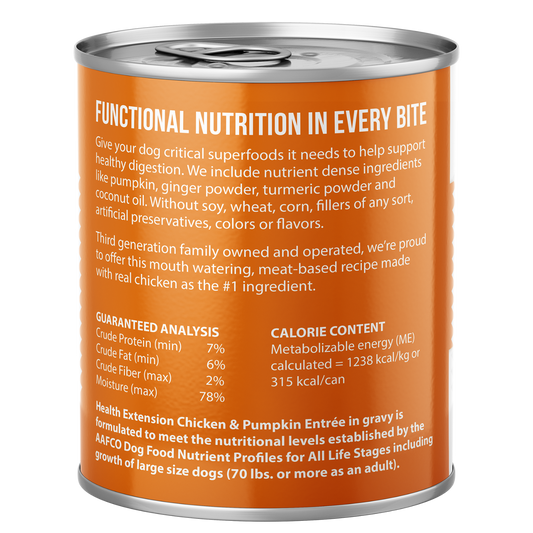 Digestive Support, Chicken & Pumpkin Entrée in Gravy 9oz