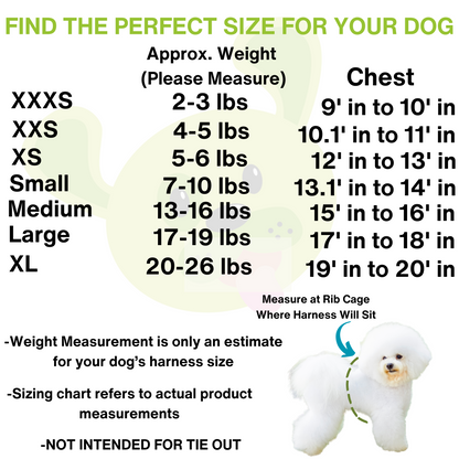 EcoBark Step In Dog Harness - XXXS to Small Breeds- Reflective Soft Mesh Harness for Teacup, Small Dogs and Puppies / Forest Green