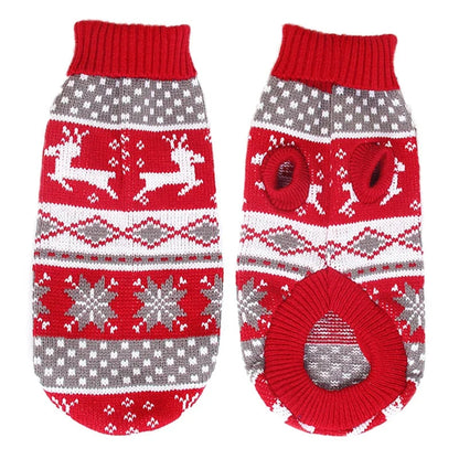 Warm Pet Dog Sweater Winter Dog Clothes for Small Medium Dogs Knitted Puppy Cat Coat Chihuahua French Bulldogs Yorkie Customes