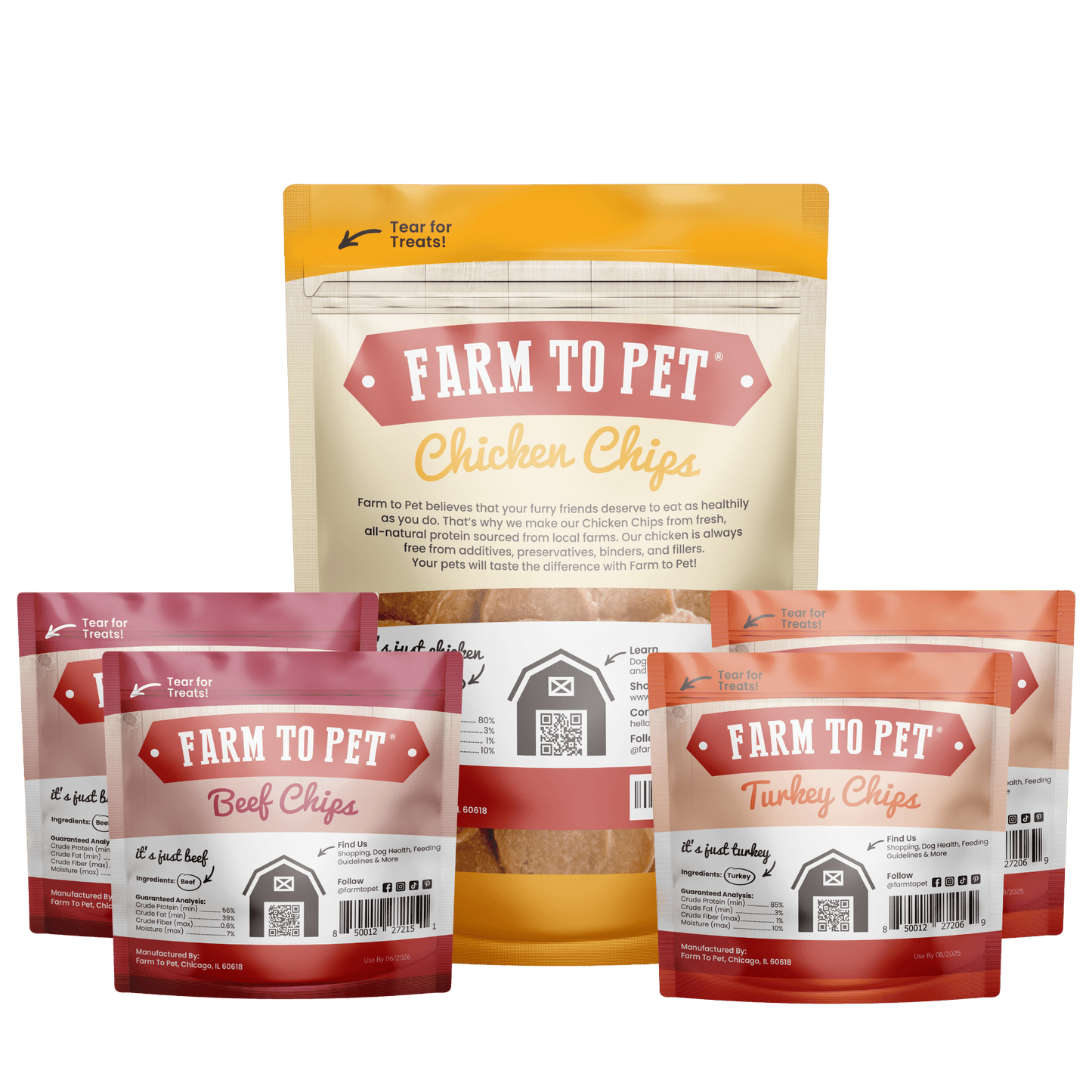 Puppy Packs 'n Snacks Dog Treat Starter Pack | Single-Ingredient Training Treats