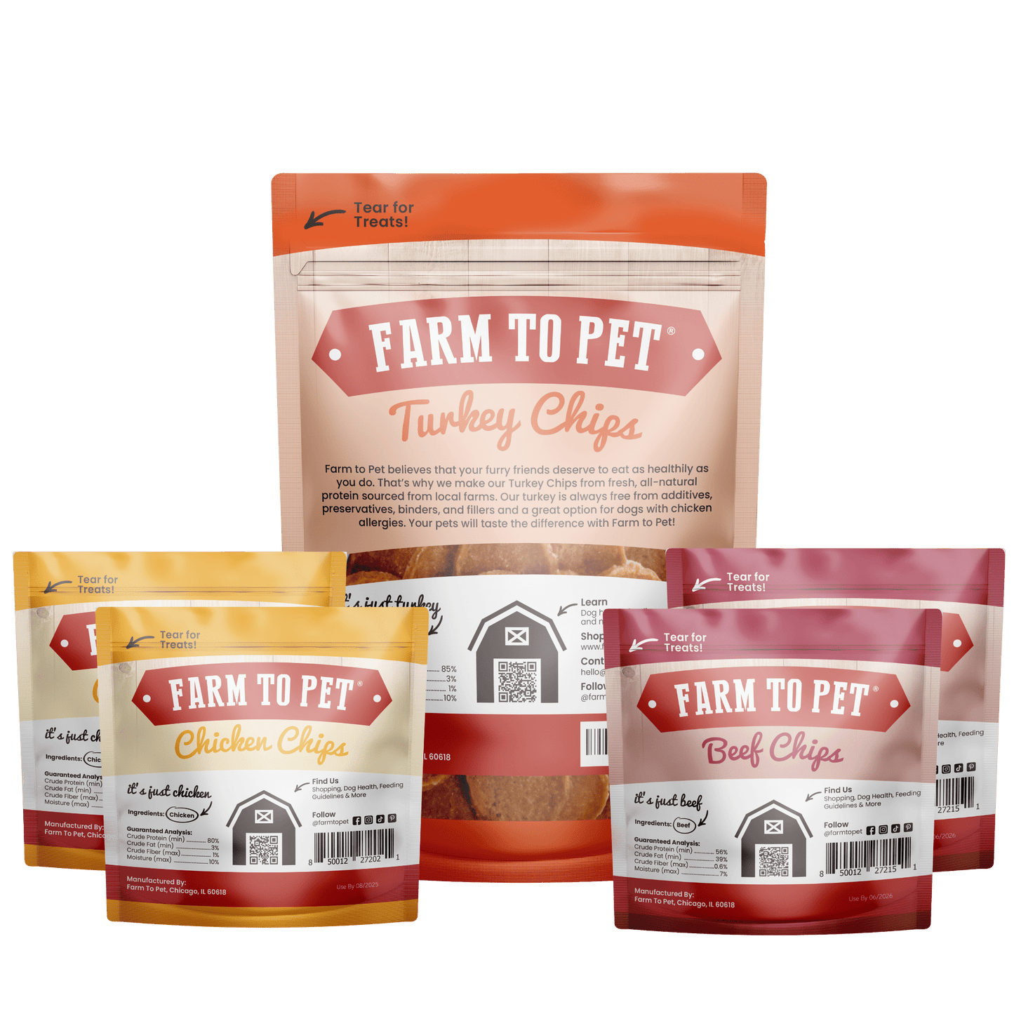 Puppy Packs 'n Snacks Dog Treat Starter Pack | Single-Ingredient Training Treats