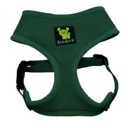EcoBark Forest Green Dog Harness - Over-the-Head Vest Halter Soft Mesh for Small to Medium Dogs