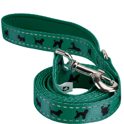 EcoBark Forest Green Dog Leash- Padded Comfort Grip Leash - 4ft, 5ft, and 6ft Leash for Small and Medium Dogs