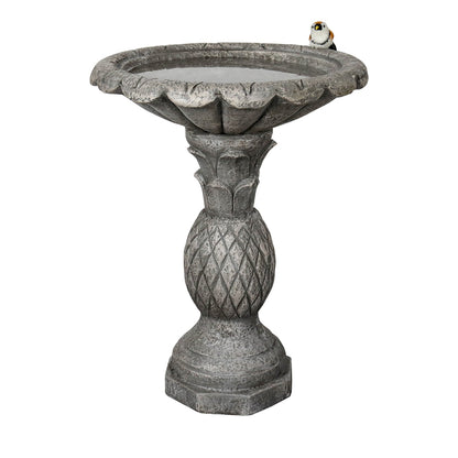 Concrete Pineapple Bird Bath Classical Pedestal 24 Inch