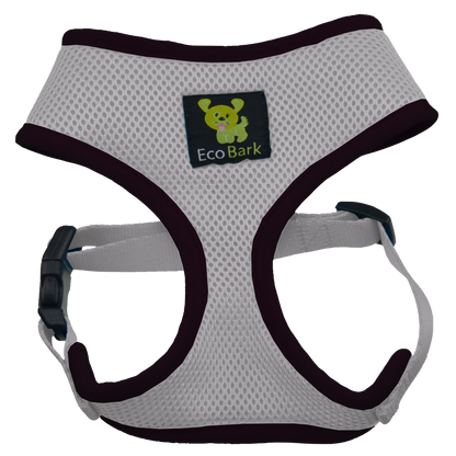 EcoBark Gray Dog Harness - Over-the-Head Dog Soft Mesh Vest Halter for Small to Medium Dogs and Puppies