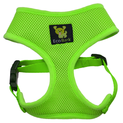 EcoBark Lime Green Dog Harness - Over-the-Head Soft Mesh Dog Vest Halter for Small to Medium Dogs and Puppies