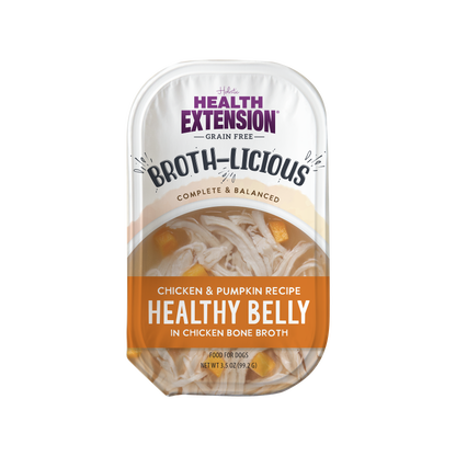 Broth-Licious Chicken & Pumpkin in Bone Broth - Healthy Belly Recipe for Adult Dogs