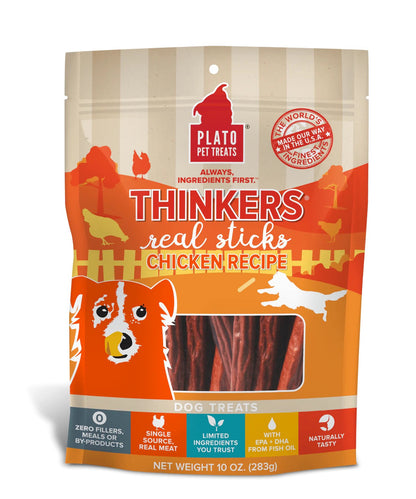 Plato Thinkers Chicken Sticks Dog Treats
