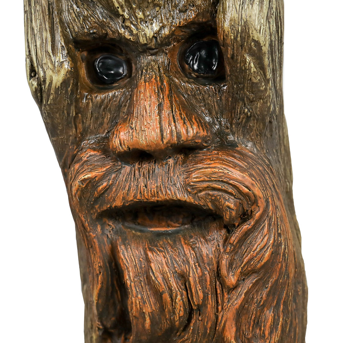 Concrete Stone Bird Bath Old Man Tree Face 23 Inch