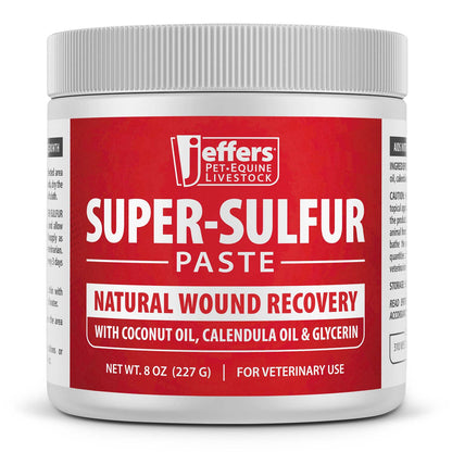 Jeffers Super-Sulfur Skin & Wound Healing Paste for Pets, Horses, & Livestock